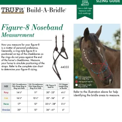 KINGS INTERNATIONAL TRU-Fit™ Build-A-Bridle™ Figure-8 Noseband Chocolate