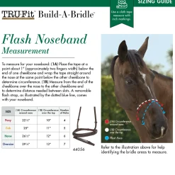 KINGS INTERNATIONAL TRU-Fit™ Build-A-Bridle™ Flash Noseband Chocolate Hot