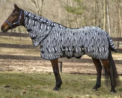 JPC EQUESTRIAN TuffRider® Comfy Plus Combo Neck Fly Sheet Zebra Hot