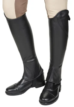 JPC EQUESTRIAN TuffRider® Ladies’ Belmont Plus Leather Half Chaps Black Clearance