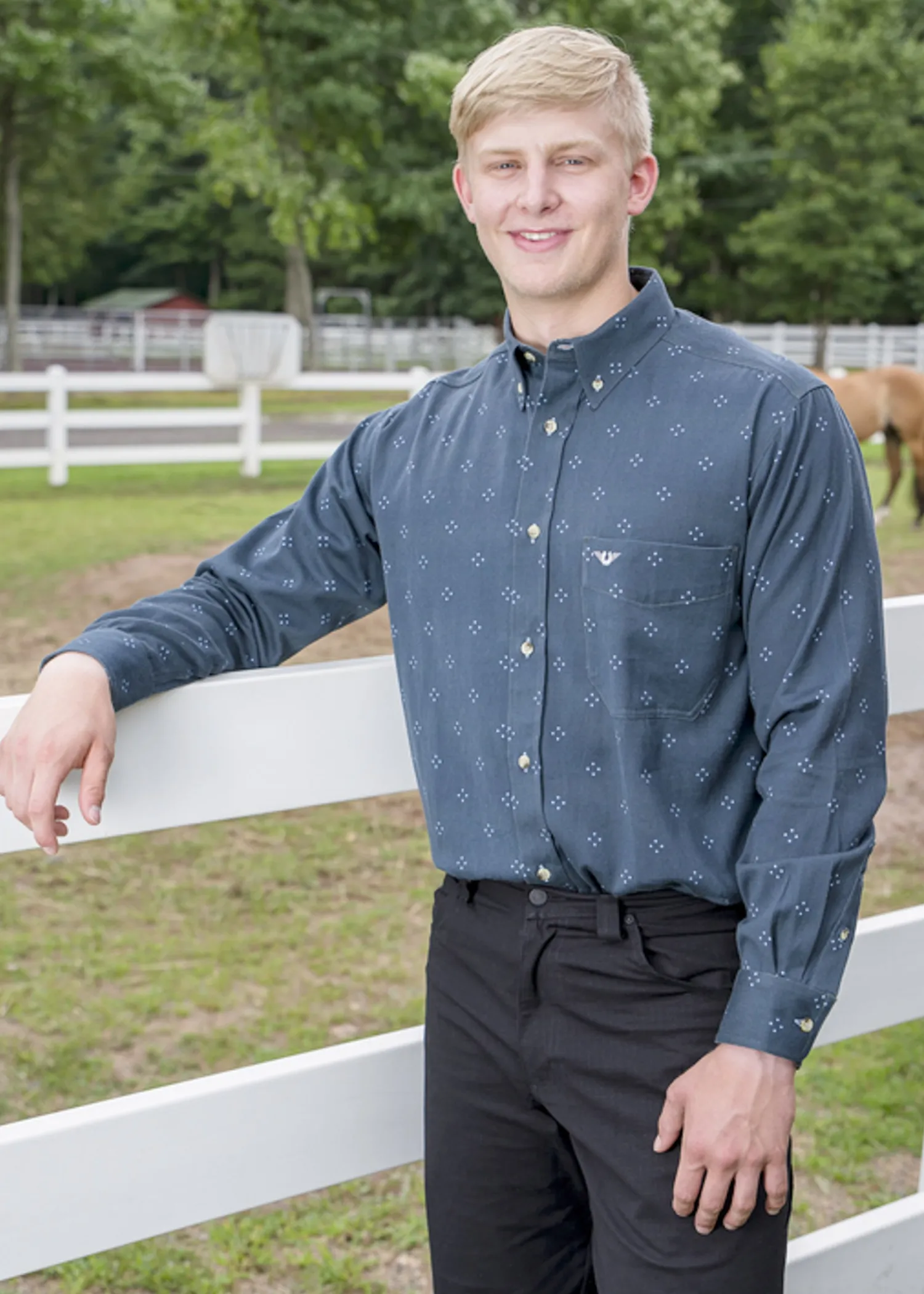 JPC EQUESTRIAN TuffRider® Men’s Voltage Print Work Shirt Online