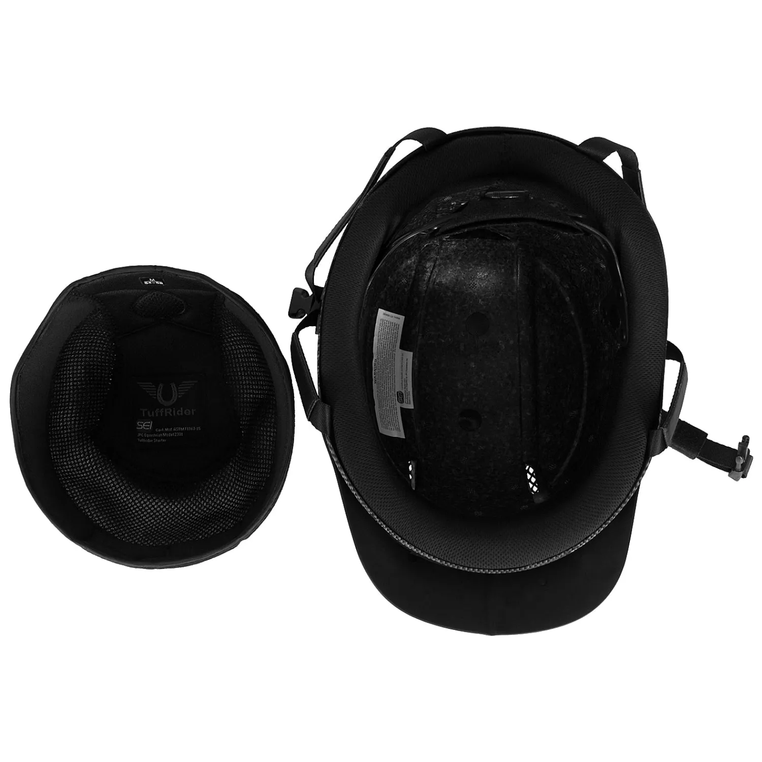 JPC EQUESTRIAN TuffRider® Starter Carbon Fiber Print Helmet Black Hot