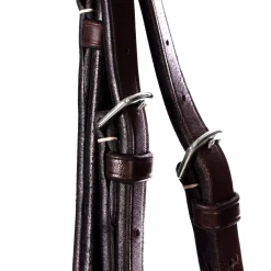 EQUINAVIA Valkyrie Pony Fancy-Stitched Hunter Bridle & Reins Chocolate Brown Hot