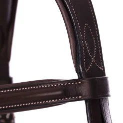 EQUINAVIA Valkyrie Pony Fancy-Stitched Hunter Bridle & Reins Chocolate Brown Hot