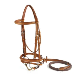 WORLD EQUSTRN BRNDS Vespucci Fancy Raised Jump Bridle Brown