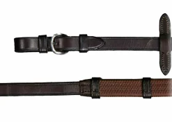 WORLD EQUSTRN BRNDS Vespucci Rubber Reins with Stops and Buckle Ends