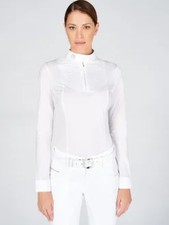 VESTRUM-AMERICA Vestrum Ladies’ Laval Long Sleeve Show Shirt White Clearance