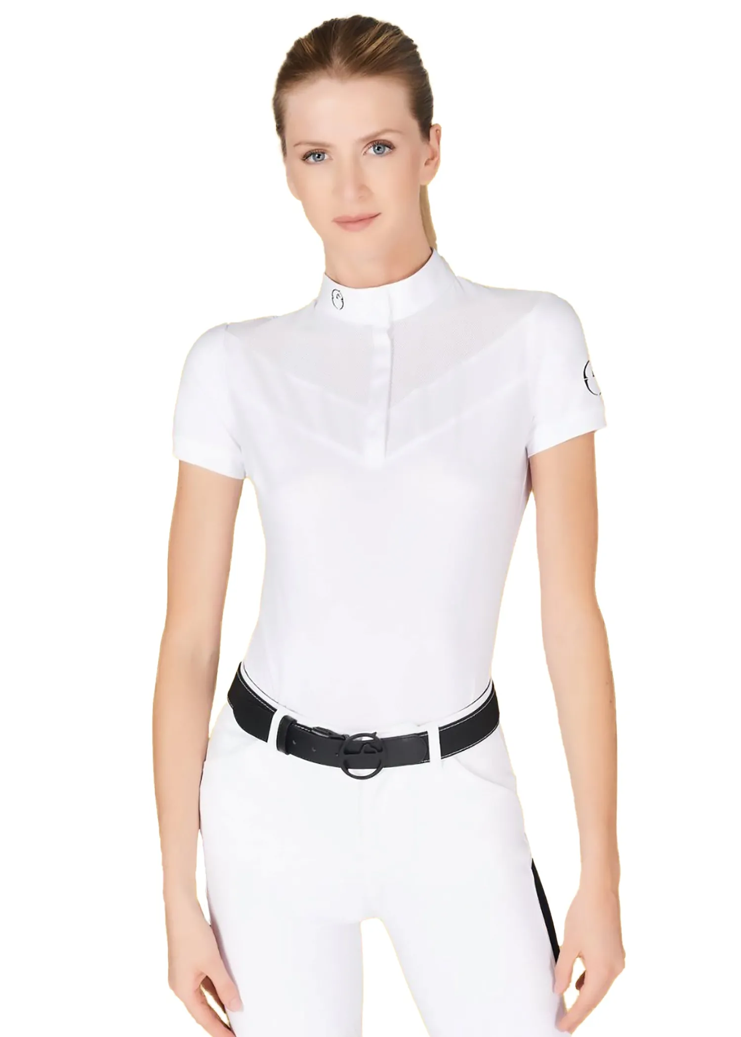 VESTRUM-AMERICA Vestrum Ladies’ Simeri Short Sleeve Show Shirt Optical White New