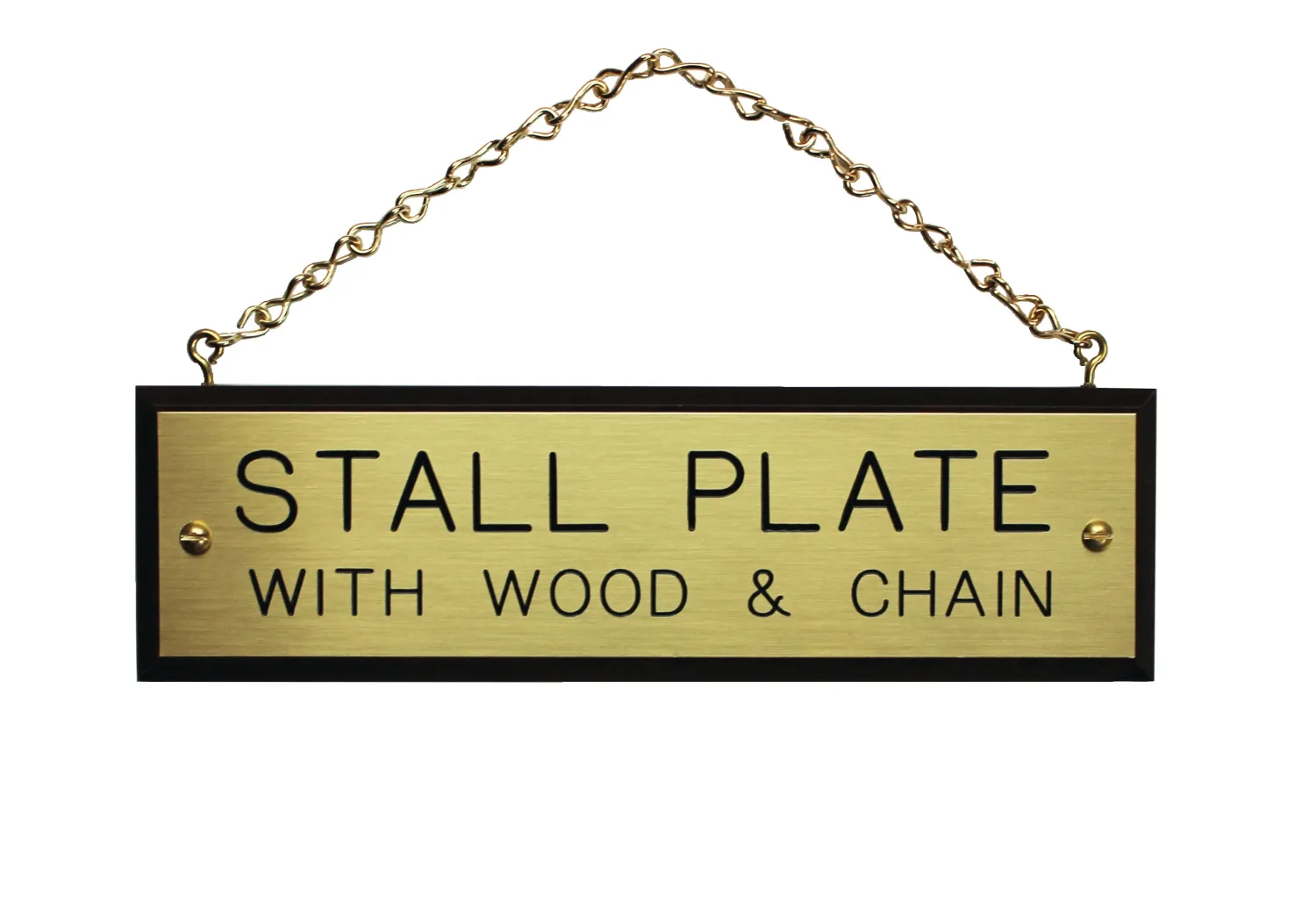 CRW Walnut Plaque with Brass Chain Best