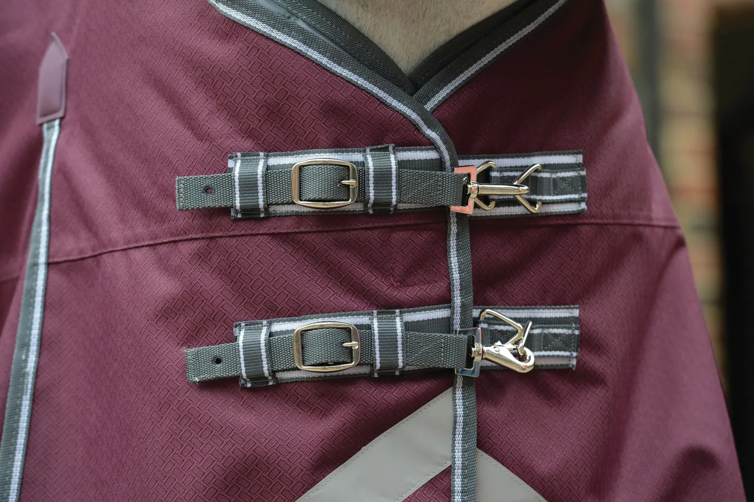 WEATHERBEETA ® ComFiTec™ Plus Dynamic II Standard Neck Lite Turnout Maroon/Grey/White Best