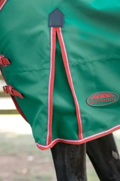 WEATHERBEETA ® ComFiTec™ Prelim Standard Neck Medium-Weight Turnout Blanket Dark Green/Red/White Outlet