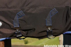 WEATHERBEETA ® ComFiTec™ Ultra Cozi II Detach-A-Neck Medium-Weight Turnout Blanket Charcoal/Blue/White Sale