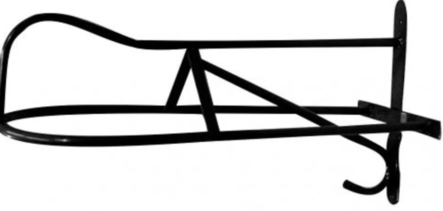 SHILOH STABLES TACK Western or English Wall-Mount Saddle Rack with Hook Best