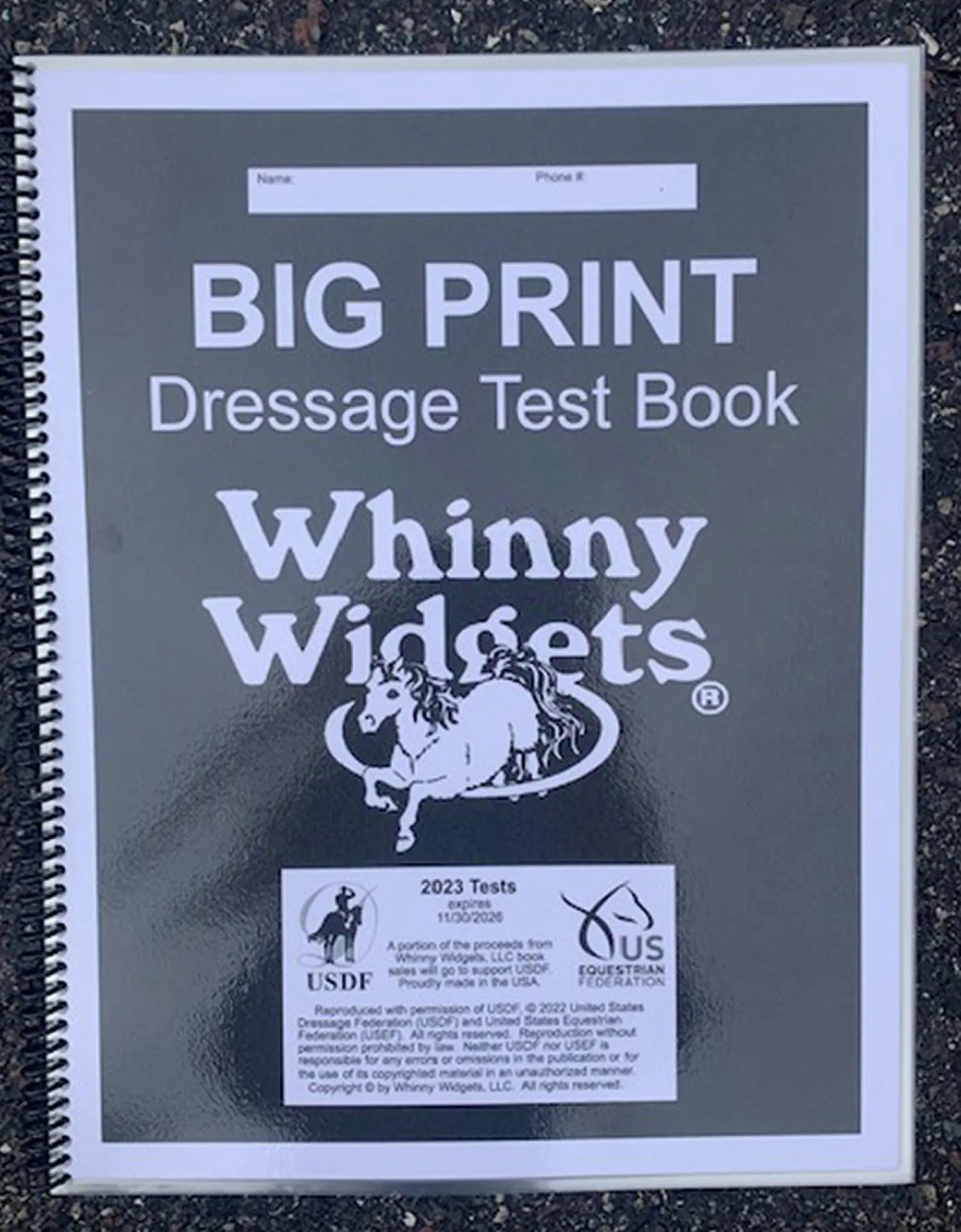WHINNY WIDGETS ® Big Print Dressage Test Book (2023-2027) Discount