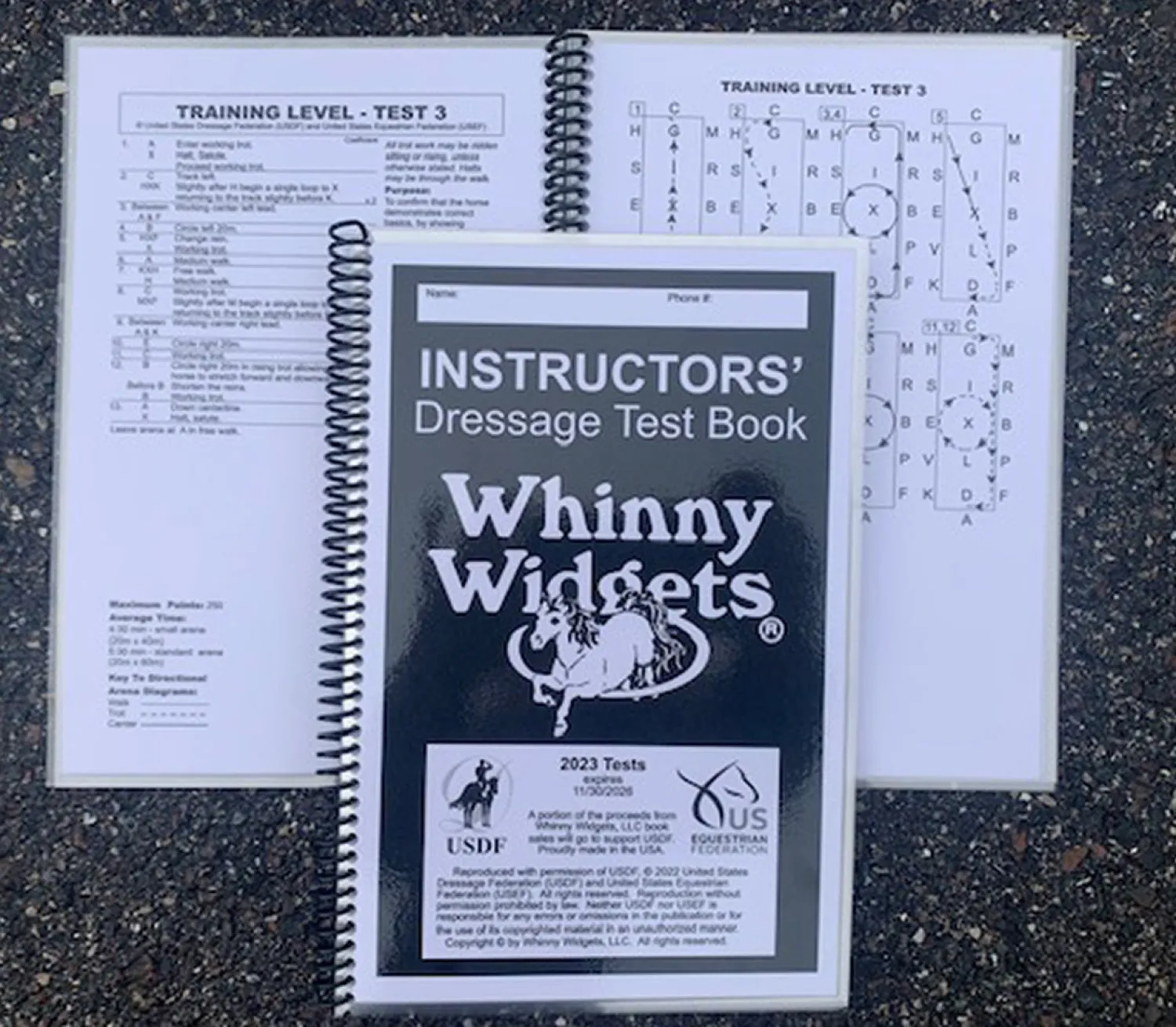 WHINNY WIDGETS ® Instructors’ Dressage Test Book (2023-2027)