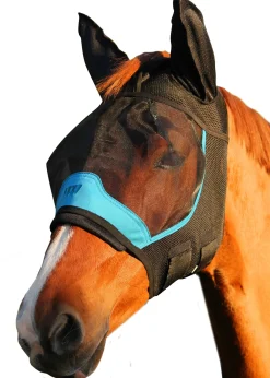 TOKLAT ORIGINALS Woof Wear UV Fly Mask with Ears Black/Blue Best